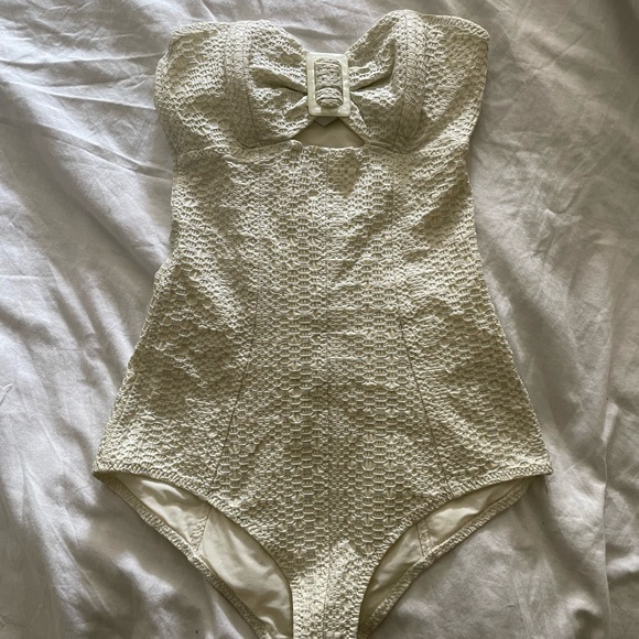 NWOT Lisa Marie Fernandez Buckle Bandeau Maillot swimsuit - Picture 10 of 13